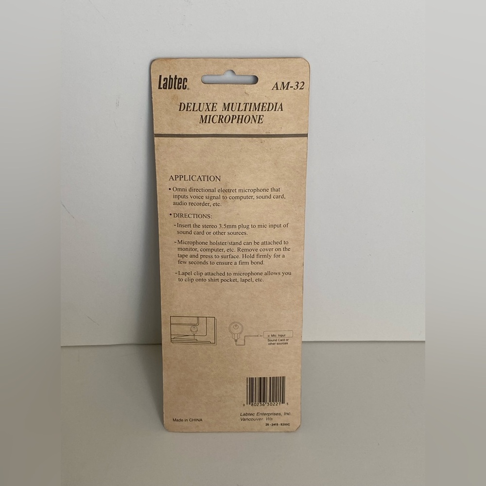 Labtec AM-32 Deluxe Multimedia Microphone NOS - Picture 6 of 7